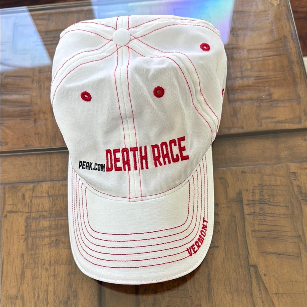 White and Red Death Race Cap